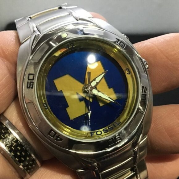 Michigan Wolverines NCAA Stainless-Steel Kaleido Watch by Fossil NEW (RARE) - Picture 9 of 9